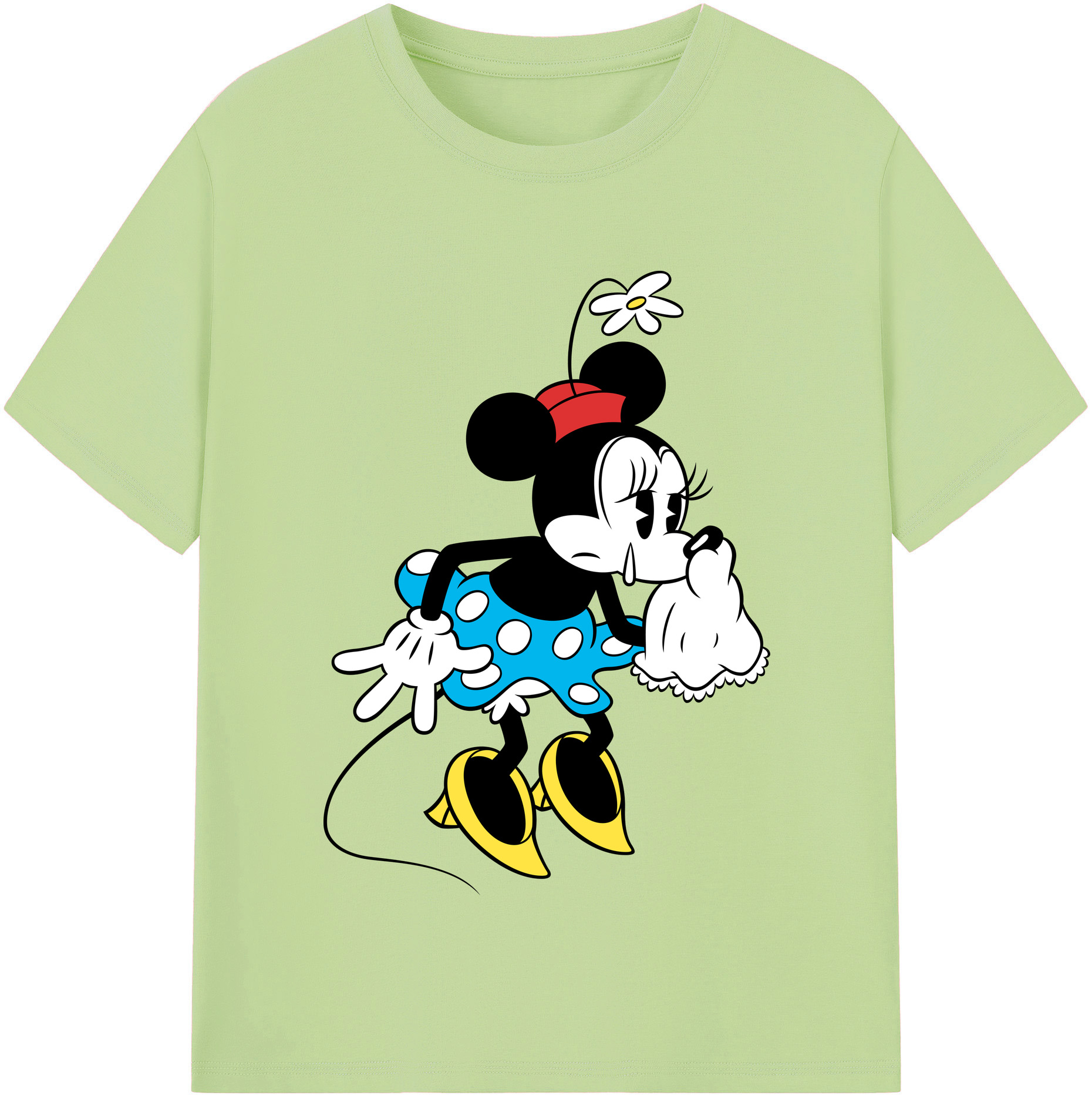 （画像用） ミッキーマウス Mickey Mouse 綿100％半袖Tシャツ（フロントプリント）